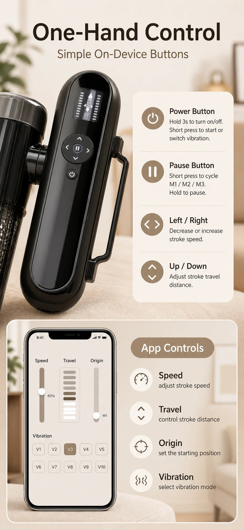 English Crazy GIGI on-device control guide