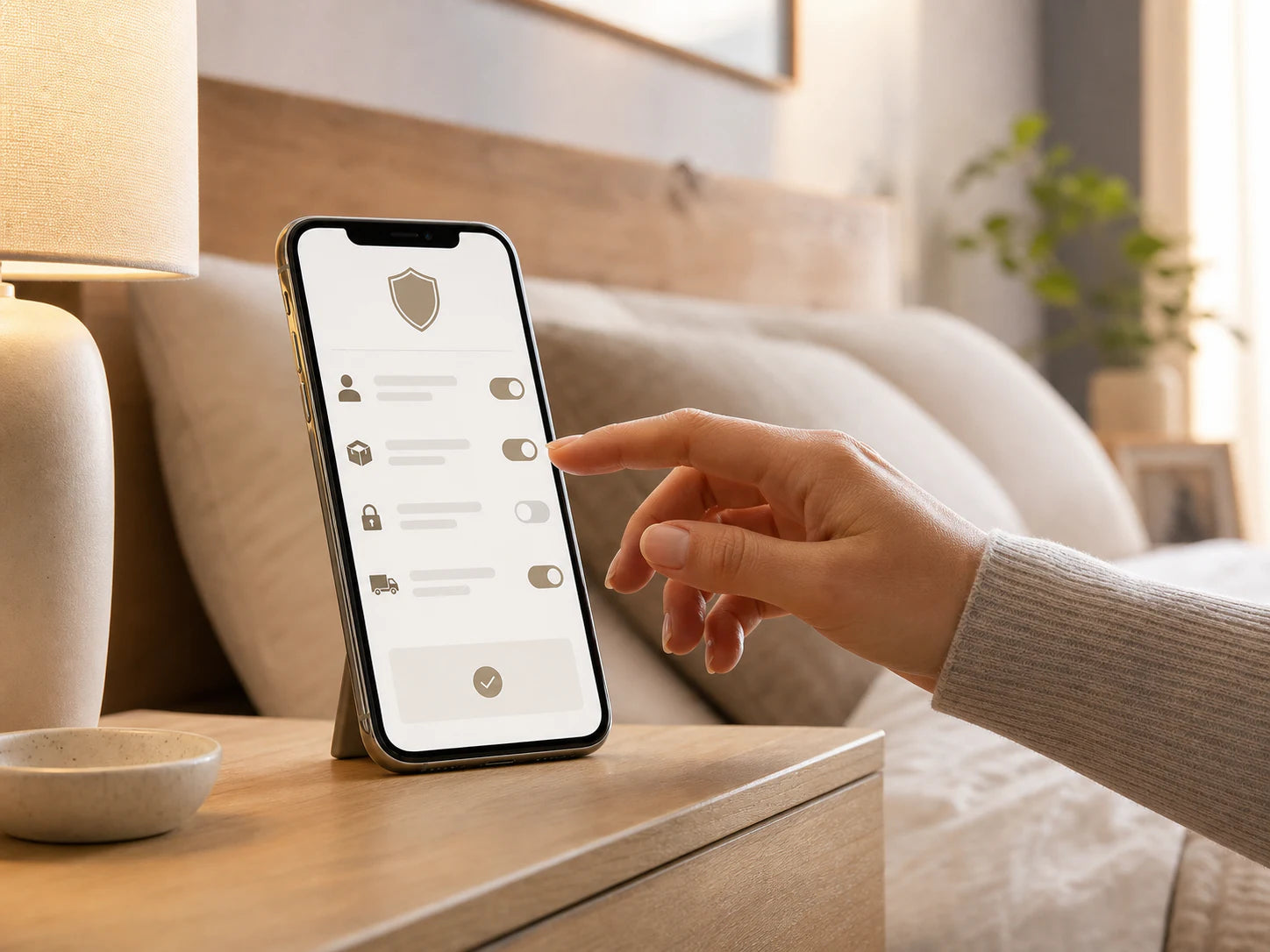 A customer reviewing clear order and privacy controls before checkout