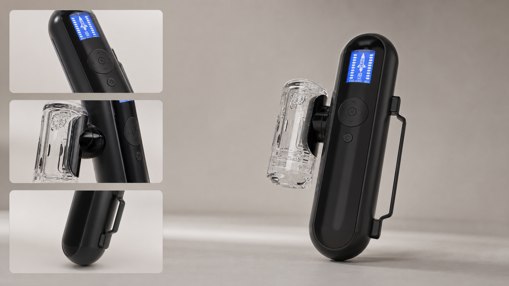 Crazy GIGI display, sleeve connection and rear support details